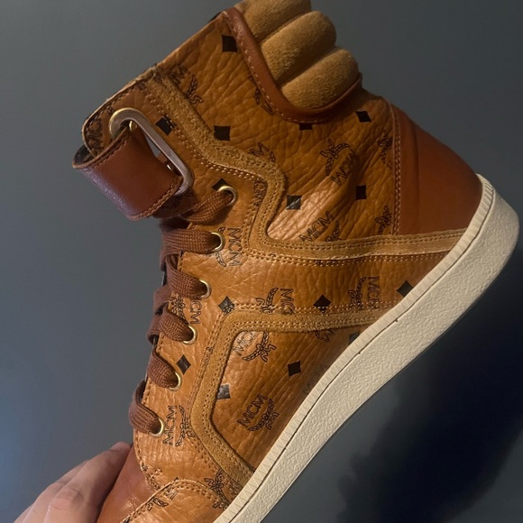 Michal Sky x MCM Men's Brown High-Top Sneakers - Picture 2 of 6